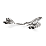 Akrapovic Evolution Line Cat Back (Titanium) with Tail Pipe Set (Carbon) for 2017-20 Porsche Panamera Turbo