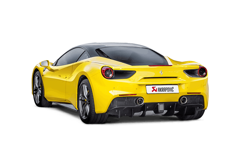 Akrapovic Slip-On Line (Titanium)  Carbon Tips for 2016-20 Ferrari 488 GTB/488 Spider