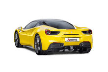 Carica l&#39;immagine nel visualizzatore di Gallery, Akrapovic Slip-On Line (Titanium)  Carbon Tips for 2016-20 Ferrari 488 GTB/488 Spider