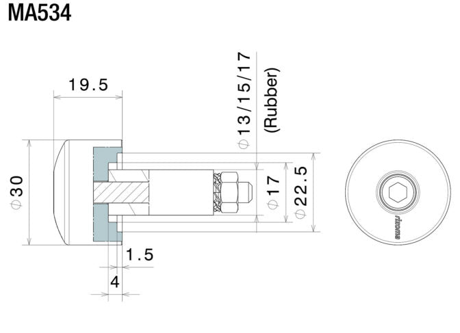 Rizoma Bar-end Plug - Series 534