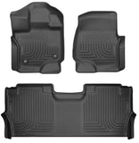 Husky Liners 2021-2024 Ford F-150 SuperCrew Weatherbeater Black Front & 2nd Seat Floor Liners