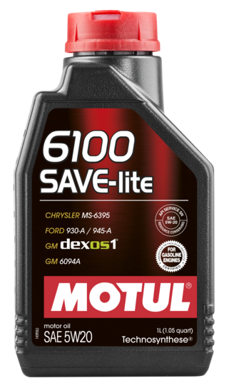 Motul Technosynthese Engine Oil 6100 SAVE-LITE 5W20 - Ford M2C 930-A 945-A API SN image 1