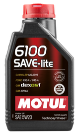 Motul Technosynthese Engine Oil 6100 SAVE-LITE 5W20 - Ford M2C 930-A 945-A API SN image 1