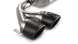 Akrapovic Slip-On Line (Titanium) w/Carbon Tips for 2019-2024 Mercedes-AMG A35 Hatchback w/OPF/GPF