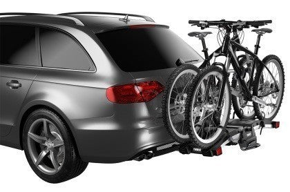 Thule EasyFold XT 2 - Fully Foldable Platform Hitch Bike Rack - Black/Silver
