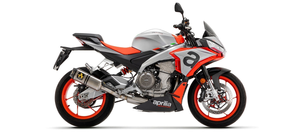 Arrow Homologated Indy Race Aluminum Silencer with Carbon Endcap for Aprilia RS660, Tuono 660