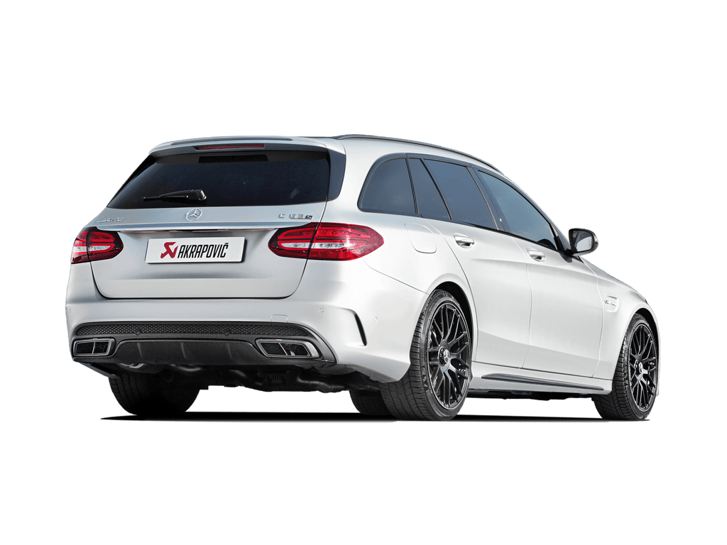 Akrapovic Evolution Line Cat Back (Titanium) w/ Carbon Tips and Link Pipe for 2015-17 AMG C63 Estate