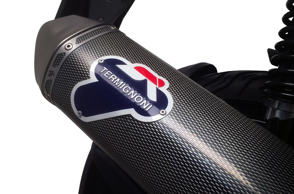 Termignoni Relevance Black Stainless Steel Slip-On Exhaust (Aprilia/Derbi/Gilera/Piaggio)