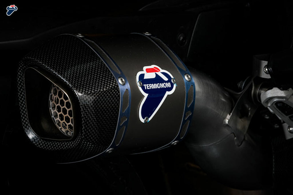 Termignoni Full Titanium exhaust w/ Carbon Fiber for 2015-19 Ducati Multistrada 1200, 1260 Pikes Peak 4