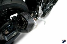 Carica l&#39;immagine nel visualizzatore di Gallery, Termignoni Relevance Stainless/Carbon Slip-On for 2016-19 Suzuki SV650 3