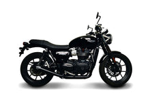 Carica l&#39;immagine nel visualizzatore di Gallery, Termignoni Conical 2-1 Black SS Full System 2016-20 Triumph Street Twin 900 1