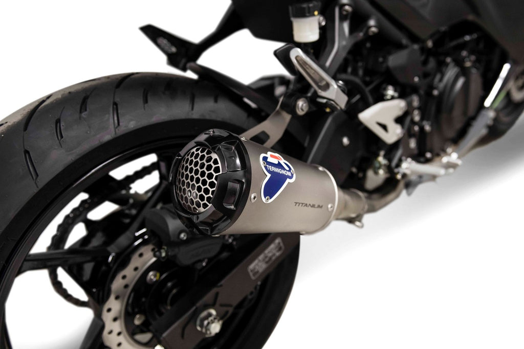 Termignoni SO-02 Slip-On Titanium with Black Aluminum End Cap for 2018+ Kawasaki Ninja 400/Z400