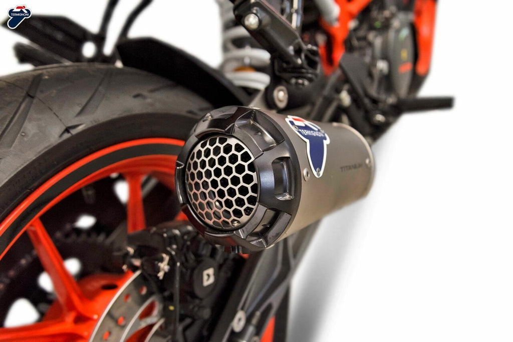 Termignoni SO-02 Slip-On Titanium with Black Aluminum End Cap for 2017-19 KTM 390 Duke