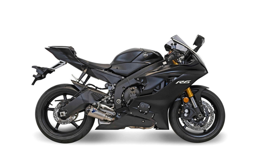 Termignoni SO-02 Slip-On Titanium Sleeve with Black Aluminum End Cap for 2006+ Yamaha YZF-R6