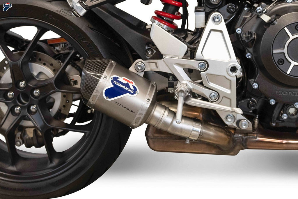 Termignoni SO-04 Slip-On Cylindrical Titanium Sleeve with Carbon End Cap for 2018+ Honda CB1000R 3