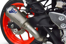 Carica l&#39;immagine nel visualizzatore di Gallery, Termignoni SO-02 Slip-On Titanium with Black Aluminum End Cap for 2015-19 Yamaha YZF-R3/MT03