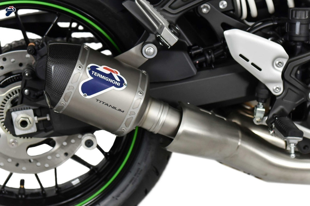 Termignoni SO-04 Slip-On Cylindrical Titanium Sleeve with Carbon End Cap for 2018+ Kawasaki Z900RS 6