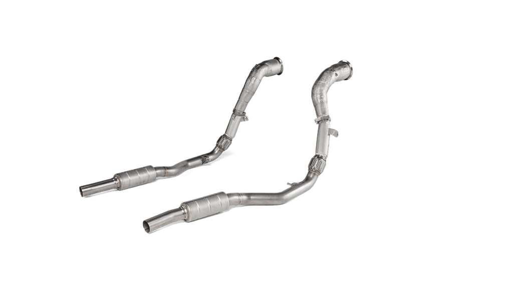 Akrapovic Link Pipe Set (SS) with Cat for 2020+ Audi RS Q8 (4M)