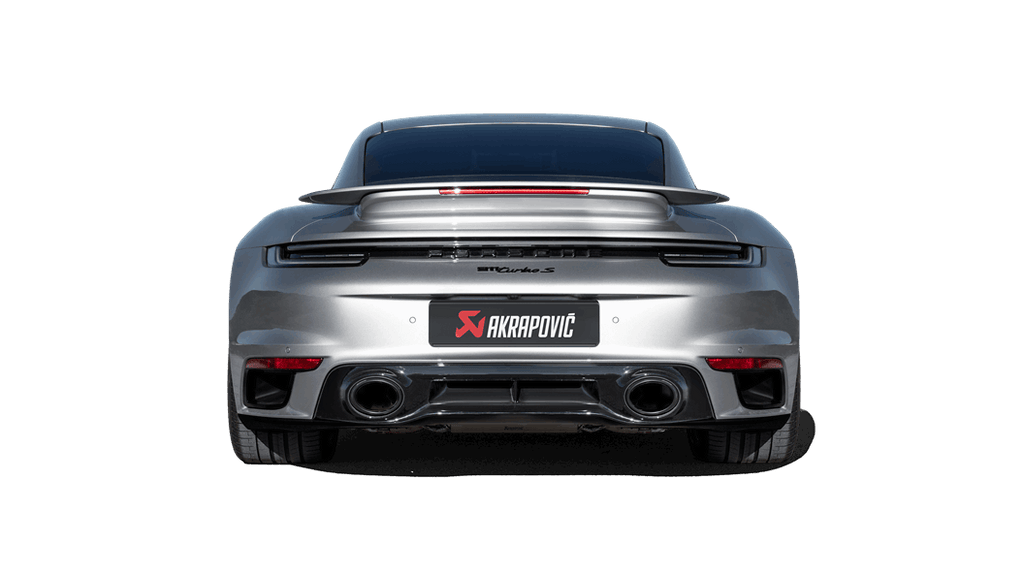 Akrapovic Slip-On Race Line with Tail Pipe Set (Titanium) - Black for 2020-21 Porsche 911 Turbo/Turbo S