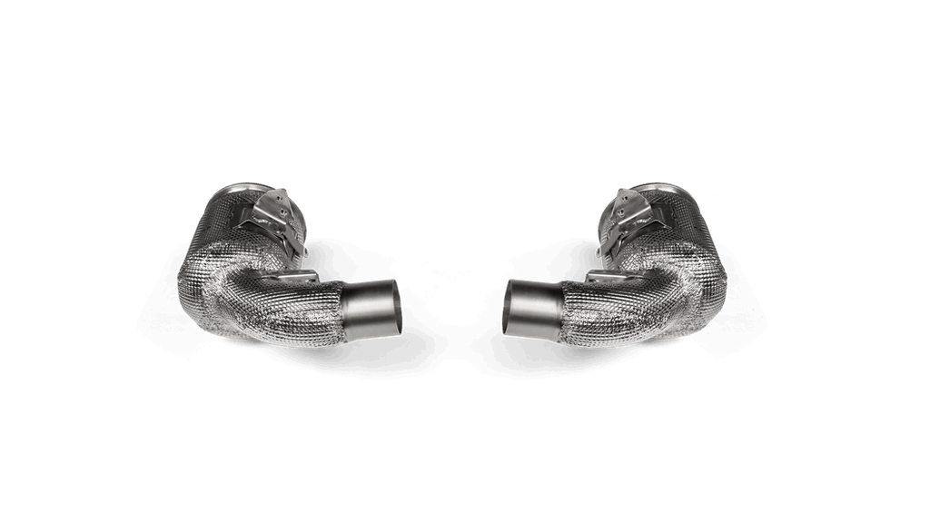 Akrapovic Link Pipe Set w/Catalytic Converter (SS) for 2020-21 Porsche 911 Turbo/Turbo S (992)