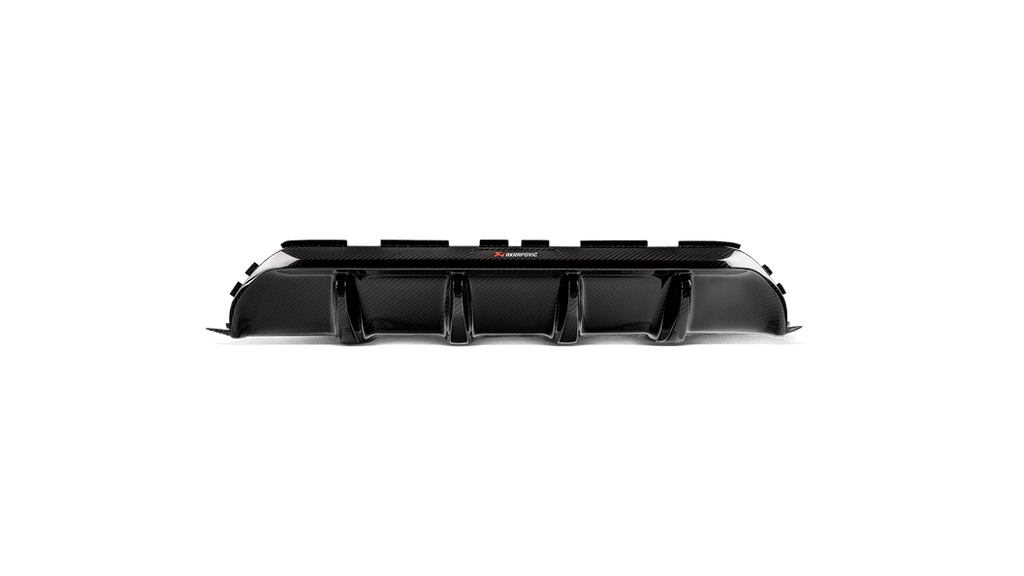 Akrapovic Rear Carbon Fiber Diffuser - High Gloss w/ Red/White Akrapovic Logo for 2018+ BMW M5/ Competition (F90)