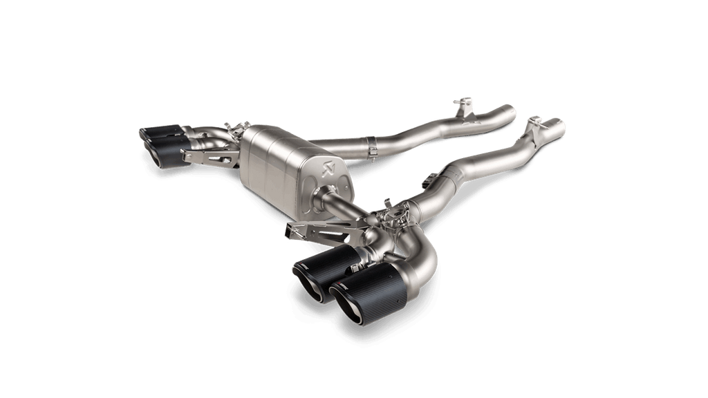 Akrapovic Slip-On Line (Titanium) with Carbon Tips for 2020-2024 BMW M8 Coupe/Cabrio w/OPF/GPF