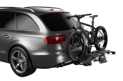 Thule EasyFold XT 2 - Fully Foldable Platform Hitch Bike Rack - Black/Silver