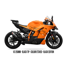 Laden Sie das Bild in den Galerie-Viewer, Austin Racing V3 Box Delete Titanium Black Edition Slip On for 2026+ KTM 990 RC-R img 1