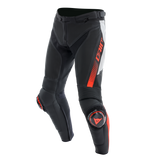 Dainese Super Speed Perforated Leather Pants Black/White/Red-Fluorescent Size - 48