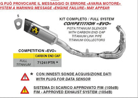 Arrow Full Competition 'Evo' Exhaust system for 2025+ Yamaha YZF-R9 img full system