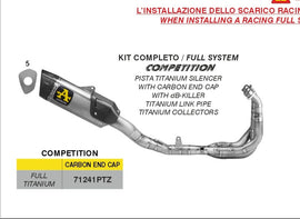 Arrow Full Competition Exhaust system with Pista silencer for 2025+ Yamaha YZF-R9 img 71241ptz