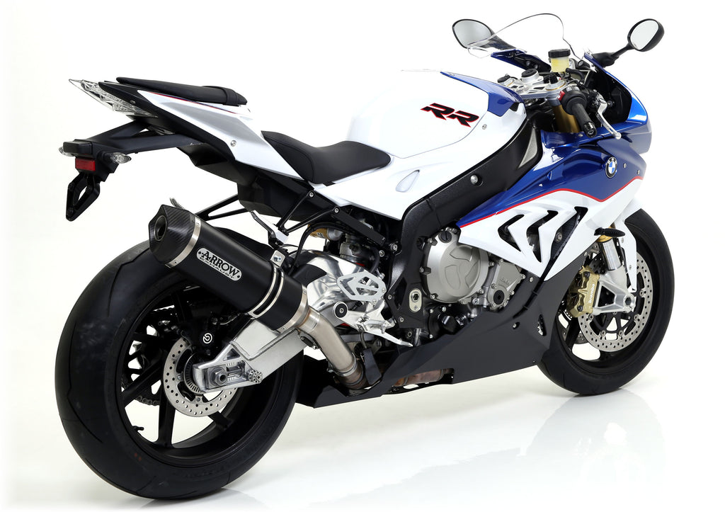 Arrow Racing Competition 'Evo' Exhaust System for 2015-18 BMW S1000RR img black rear