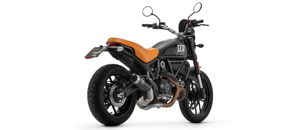 Arrow Racing Exhaust Silencers with Mid-Pipe for 2021-22 Ducati Scrambler 800 img back