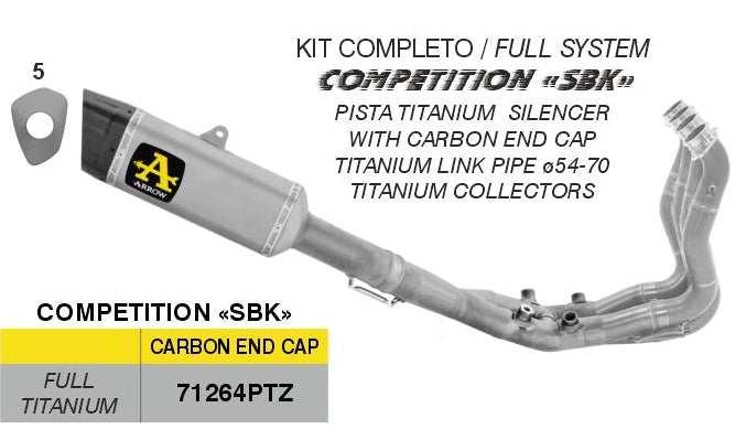 Arrow Racing Full Competition 'SBK' Exhaust System for 2025+ BMW M1000RR img exhaust