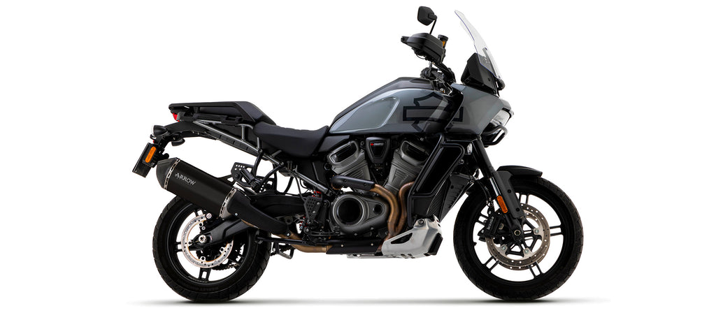 Arrow Racing Headers, Link Pipe & Slip On for Harley Davidson Pan America 1250 / Special img black side