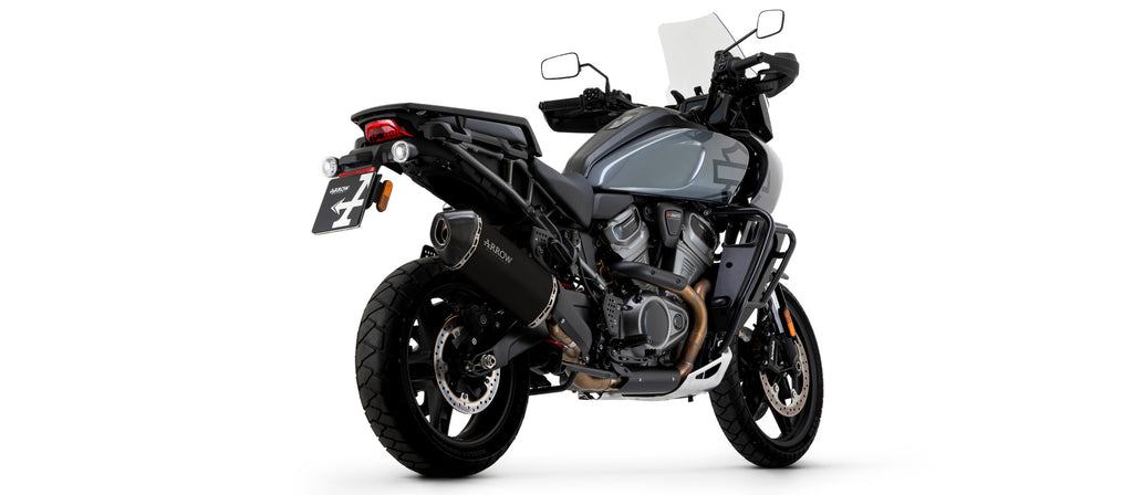 Arrow Racing Headers, Link Pipe & Slip On for Harley Davidson Pan America 1250 / Special img black rear