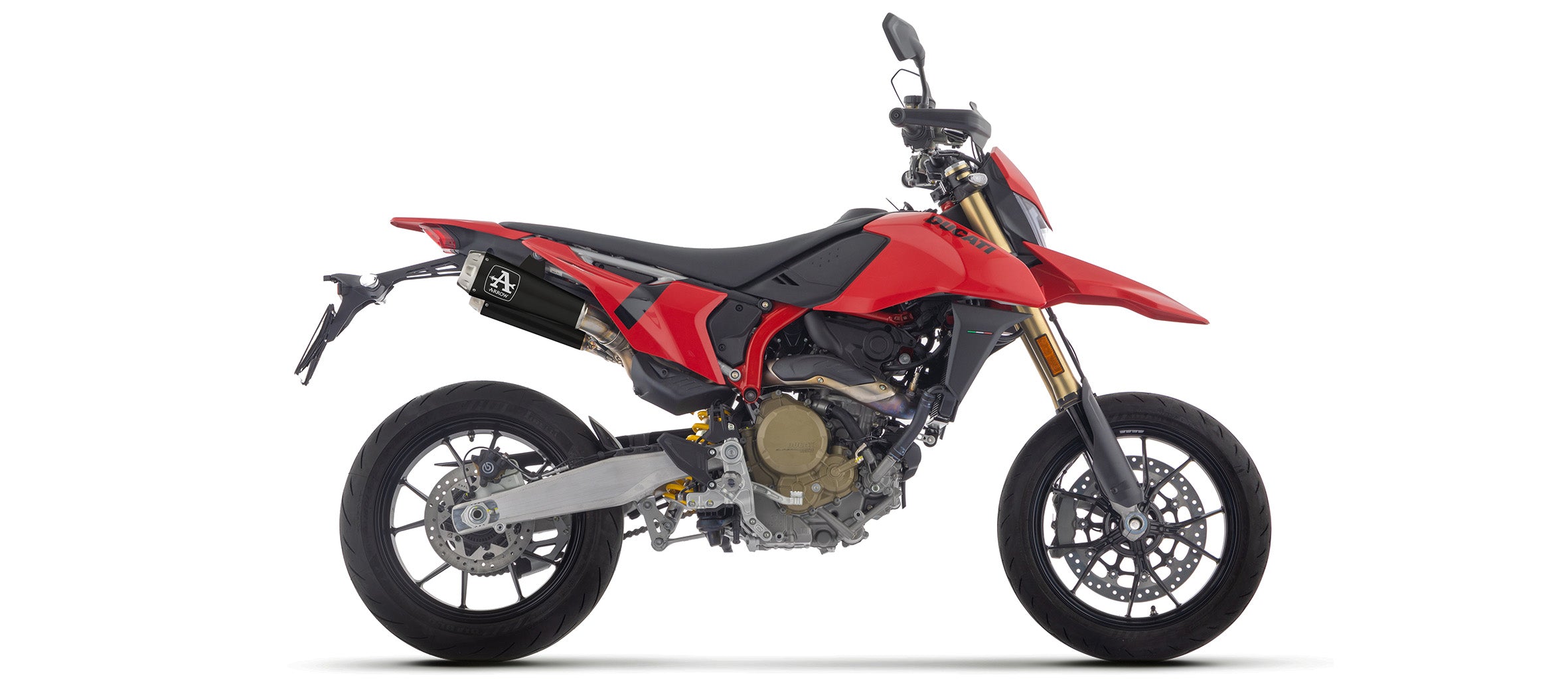 Arrow Racing Pro-Race Silencers for 2024+ Ducati Hypermotard 698 Mono img side