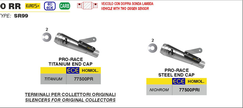 Arrow Racing Pro Race Silencer for 2025+ BMW M1000RR img silencers