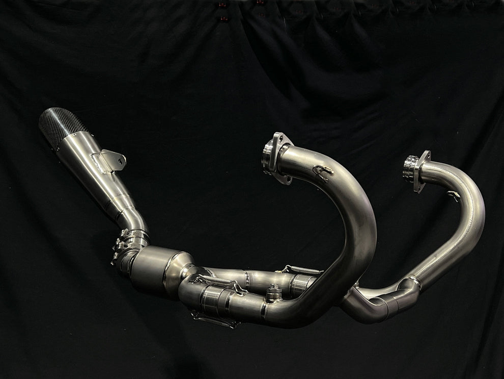 Vandemon Titanium Exhaust System with Brushed Headers For 2014-20 BMW R NINET 4