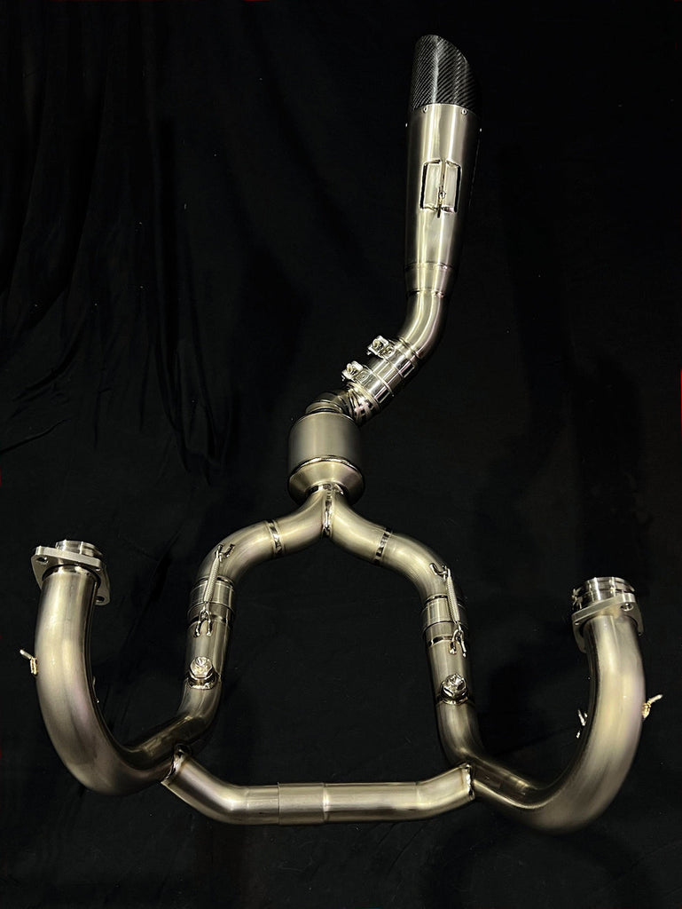 Vandemon Titanium Exhaust System with Brushed Headers For 2014-20 BMW R NINET 5