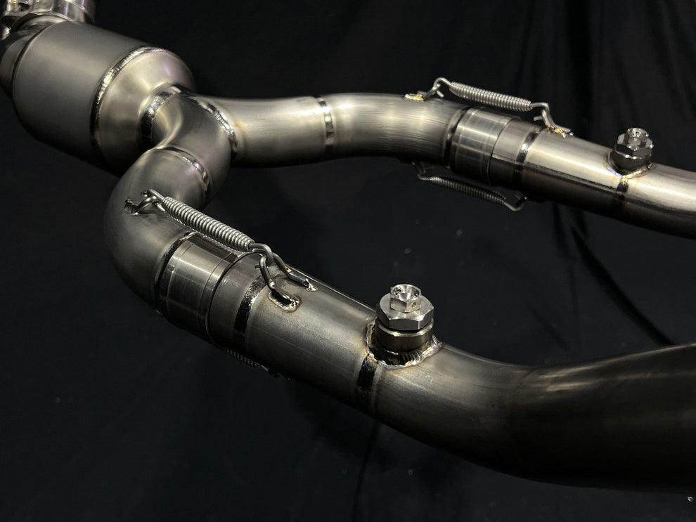 Vandemon Titanium Exhaust System with Brushed Headers For 2014-20 BMW R NINET 7