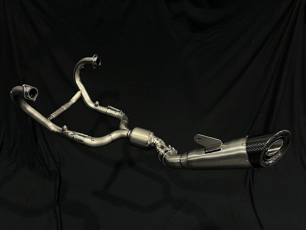 Vandemon Titanium Exhaust System with Brushed Headers For 2014-20 BMW R NINET 1