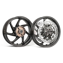 Load image into Gallery viewer, Thyssenkrupp Carbon - Style 1 Braided Carbon Fiber Wheels for 2017+ Kawasaki Ninja ZX10RR / 2019+ Ninja ZX10R