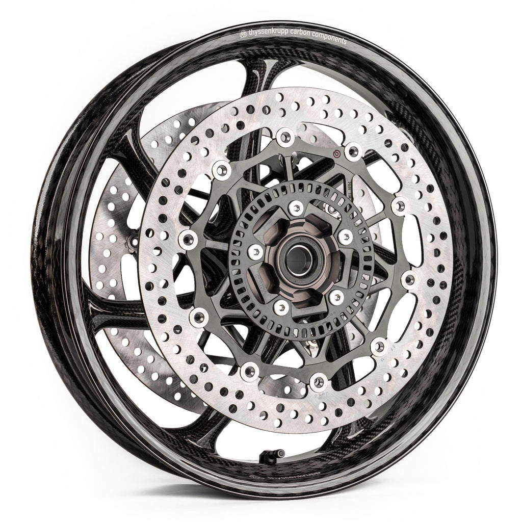 Thyssenkrupp Carbon - Style 1 Braided Carbon Fiber Wheels for 2017+ Kawasaki Ninja ZX10RR / 2019+ Ninja ZX10R