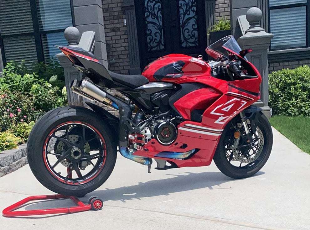 Vandemon Full Titanium High Mount Exhaust System For 2020-24 Ducati V2 Panigale & Streetfighter 1
