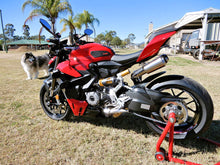 Laden Sie das Bild in den Galerie-Viewer, Vandemon Full Titanium High Mount Exhaust System For 2020-24 Ducati V2 Panigale &amp; Streetfighter 5