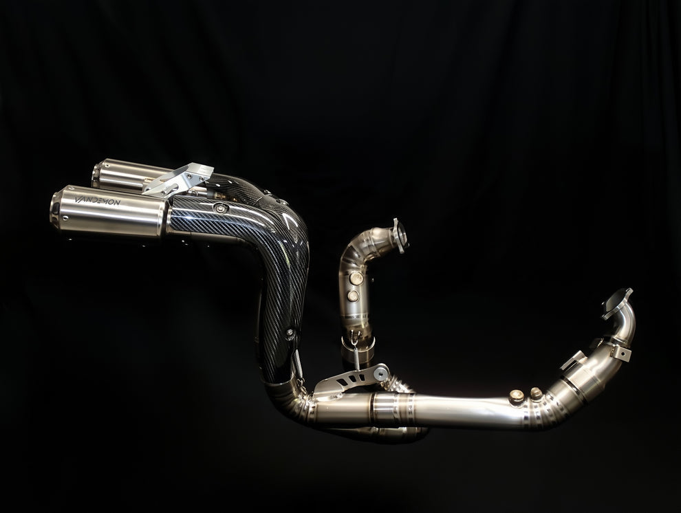 Vandemon Titanium High Mount Exhaust System For 2011-18 Ducati Panigale 1199, 1199S, 1299S, 1299 SP & R
