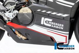 Ilmberger Carbon Bellypan compatible with Akrapovic slip on for 2018+ Ducati Panigale V4 / V4S / V4R