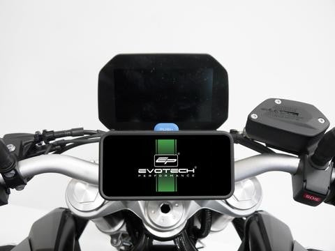 Evotech Performance Quad Lock Compatible Handlebar Clamp Sat Nav Mount for Honda CRF1000L Africa Twin and Triumph Tiger 1050 / 800 / 900