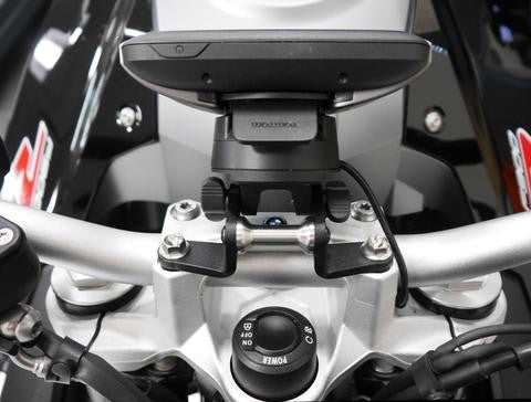 Evotech Performance TomTom Compatible Handlebar Clamp Sat Nav Mount for Honda CRF1000L Africa Twin and Triumph Tiger 800 / 900 / 1050